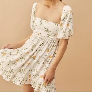 Reformation Bristol Dress in Citron